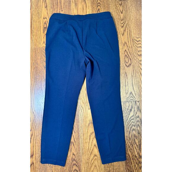Soho Apparel Navy Blue Stretch Slim Pants Medium Pull-On Ankle Dressy - Picture 2 of 4